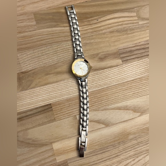 Anne Klein Ladies Watch Two Tone Gold Tone Quartz Silver Dial - Picture 5 of 9